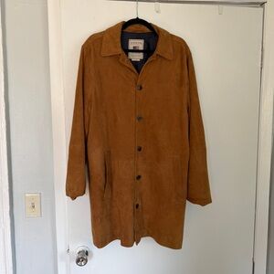 Lexington Suede Trench Coat in Chestnut